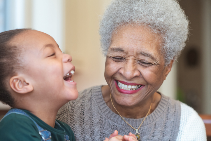 senior with grandchild