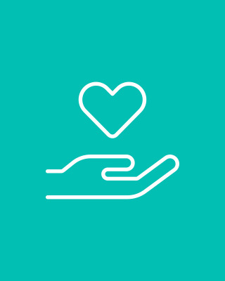 hand holding heart