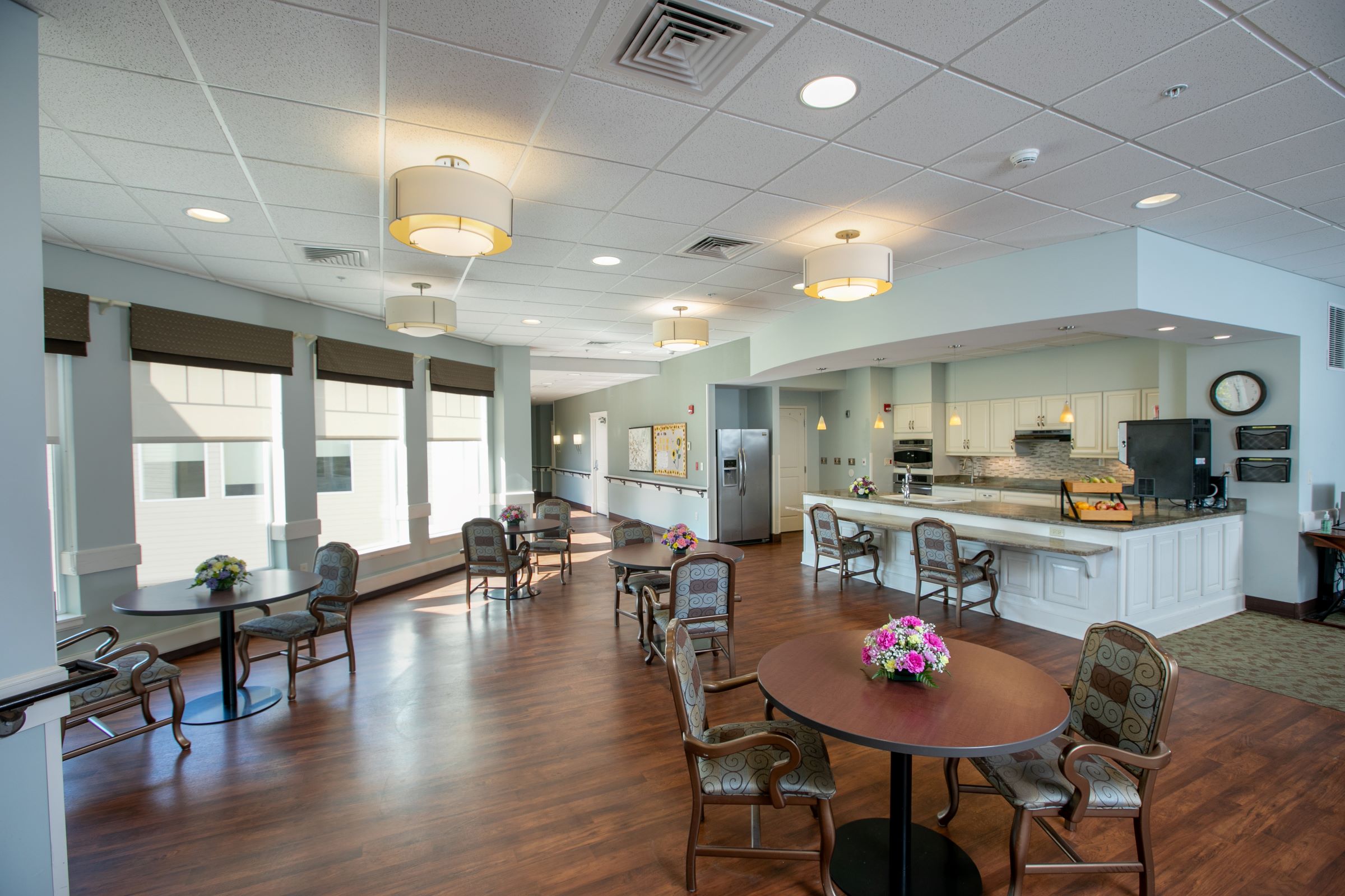 Holy Cross Rehab neighborhood dining room